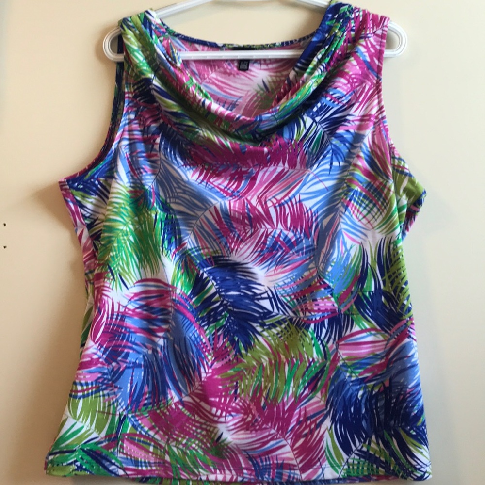 Shrug neck tank top